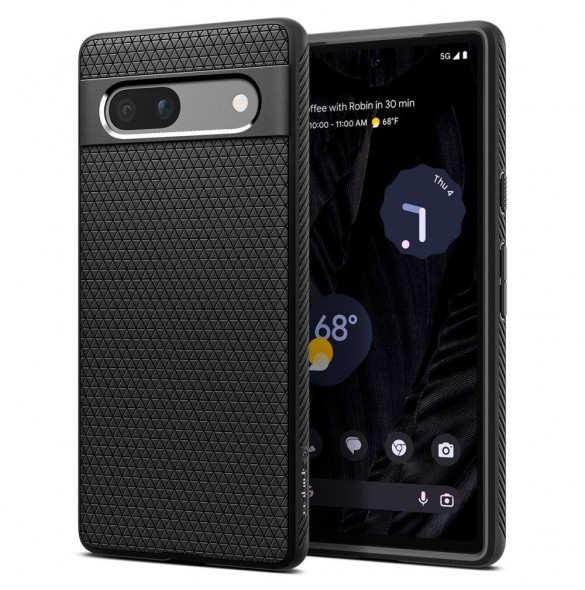 Spigen LIQUID AIR GOOGLE PIXEL 7A MATSVART