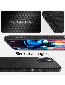 Spigen LIQUID AIR IPHONE 14 PLUS MATSVART