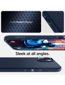 Spigen LIQUID AIR IPHONE 14 PLUS MARINBLÅ