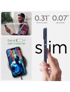 Spigen LIQUID AIR IPHONE 14 PLUS MARINBLÅ