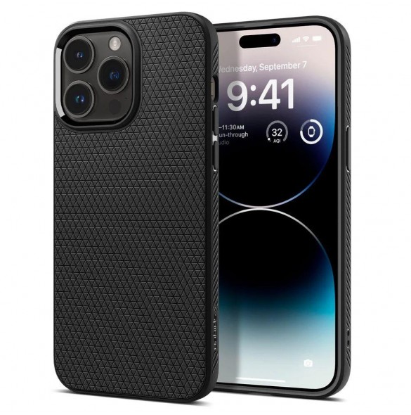 Spigen LIQUID AIR IPHONE 14 PRO MATSVART
