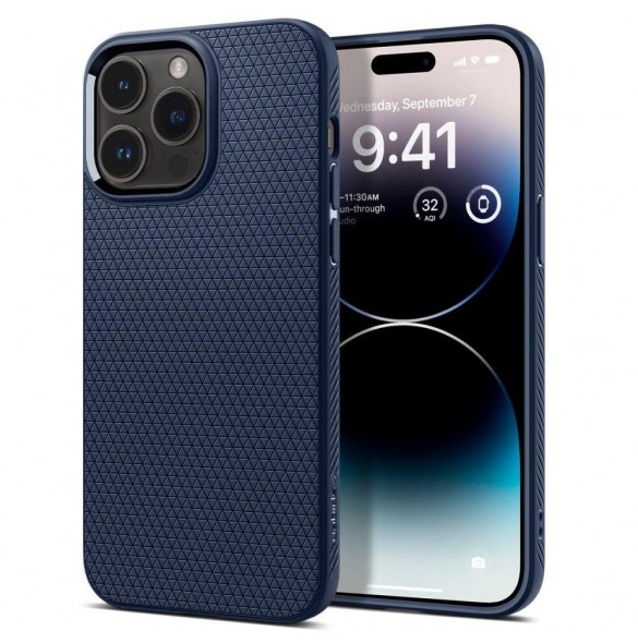 Spigen LIQUID AIR IPHONE 14 PRO MAX MARINBLÅ