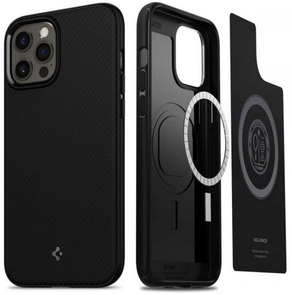 Spigen MAG ARMOR IPHONE 12/12 PRO MATSVART
