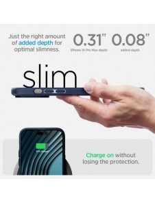 Spigen MAG ARMOR IPHONE 14 PRO MAX MARINBLÅ