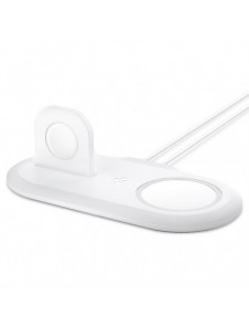 Spigen MAGFIT DUO Apple MAGSAFE och Apple Watch CHARGER STAND WHITE