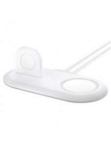 Spigen MAGFIT DUO Apple MAGSAFE och Apple Watch CHARGER STAND WHITE