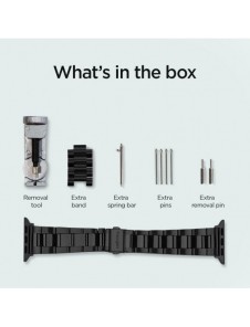 Spigen MODERN FIT BAND Apple Watch 4 / 5 / 6 / 7 / 8 / 9 / SE (38 / 40 / 41 MM) SVART
