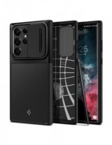 Spigen OPTIK ARMOR GALAXY S22 ULTRA SVART