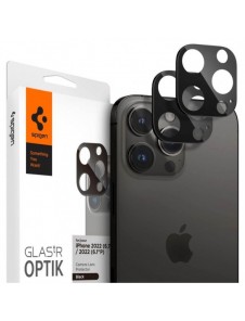 Spigen Optik. TR Camera Protector Kamerahärdat glas (2 st) iPhone 14 Pro/ 15 Pro / 14 Pro Max /15 Pro Max svart
