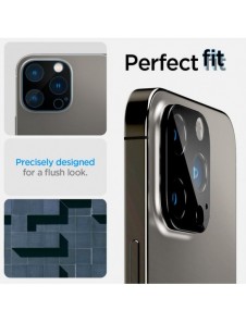Spigen Optik. TR Camera Protector Kamerahärdat glas (2 st) iPhone 14 Pro/ 15 Pro / 14 Pro Max /15 Pro Max svart