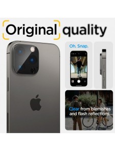 Spigen Optik. TR Camera Protector Kamerahärdat glas (2 st) iPhone 14 Pro/ 15 Pro / 14 Pro Max /15 Pro Max svart
