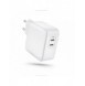 Spigen PE2007EU POWERARC 2-PORTAR NÄTVERKSLADDARE PD60W/QC3.0 VIT