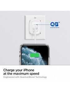 Spigen PE2009EU POWERARC NÄTVERKSLADDARE PD20W/3A VIT