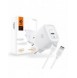 Spigen PE2C10CL 1-PORTS NÄTVERKSLADDARE PD20W + Lightning MFi KABEL VIT