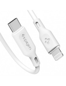 Spigen PE2C10CL 1-PORTS NÄTVERKSLADDARE PD20W + Lightning MFi KABEL VIT