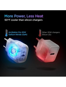 Spigen PE2C10CL 1-PORTS NÄTVERKSLADDARE PD20W + Lightning MFi KABEL VIT