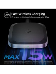 Spigen PF2004 POWERARC TRÅDLÖS LADDARE 15W SVART