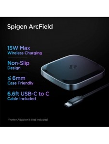 Spigen PF2004 POWERARC TRÅDLÖS LADDARE 15W SVART