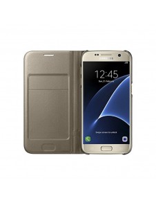 Samsung EF-NG930PFE LED View Cover Vikbart Fodral Till Samsung Galaxy S7 - Guld