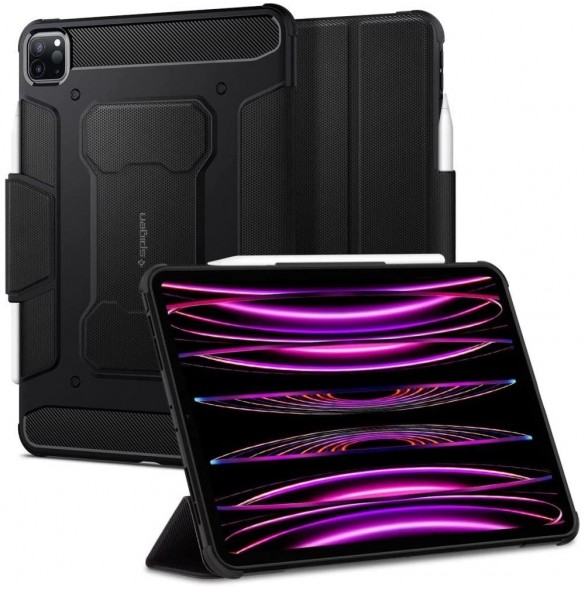 Spigen RUGGED ARMOR "PRO" IPAD PRO 12.9 2021 / 2022 SVART