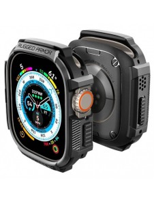 SPIGEN RUGGED ARMOR APPLE WATCH ULTRA (49 MM) MATSVART