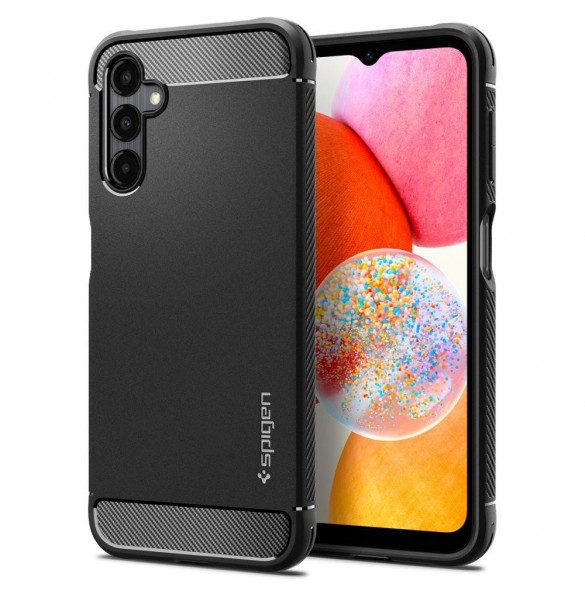 Spigen RUGGED ARMOR GALAXY A14 4G / LTE MATSVART