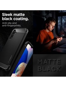 Spigen RUGGED ARMOR GALAXY A14 4G / LTE MATSVART