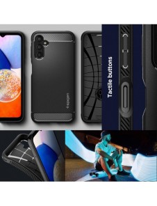 Spigen RUGGED ARMOR GALAXY A14 4G / LTE MATSVART