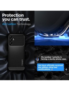 Spigen RUGGED ARMOR GALAXY A14 5G MATSVART