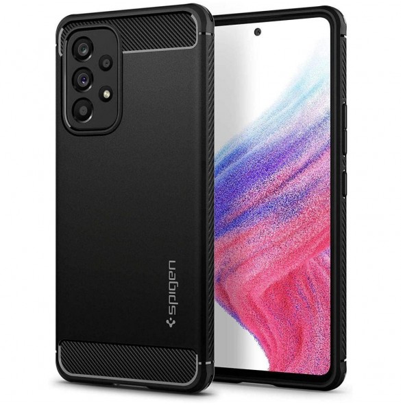 Spigen RUGGED ARMOR GALAXY A53 5G MATSVART