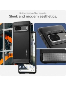 Spigen RUGGED ARMOR GOOGLE PIXEL 7 MATSVART