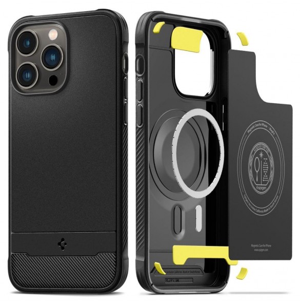 Spigen RUGGED ARMOR MAG MAGSAFE IPHONE 14 PRO MAX MATSVART