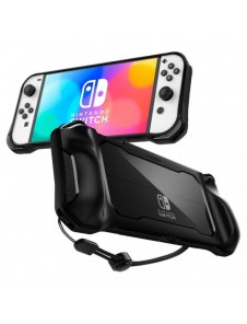 Spigen RUGGED ARMOR NINTENDO SWITCH OLED MATSVART