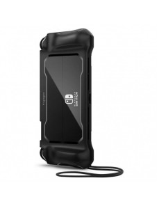 Spigen RUGGED ARMOR NINTENDO SWITCH OLED MATSVART