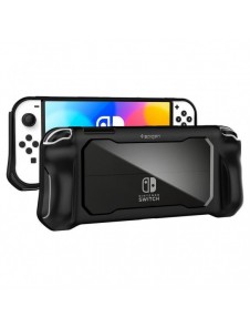 Spigen RUGGED ARMOR NINTENDO SWITCH OLED MATSVART