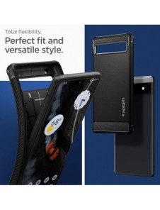 Spigen Rugged Armor telefonfodral för Google Pixel 6A svart