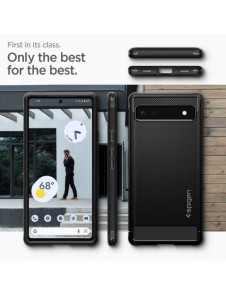 Spigen Rugged Armor telefonfodral för Google Pixel 6A svart