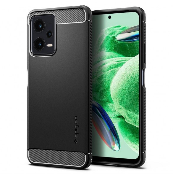Spigen RUGGED ARMOR XIAOMI REDMI NOTE 12 5G / POCO X5 5G MATSVART