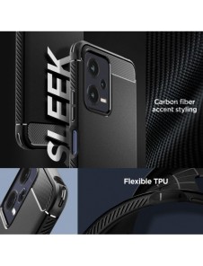 Spigen RUGGED ARMOR XIAOMI REDMI NOTE 12 5G / POCO X5 5G MATSVART