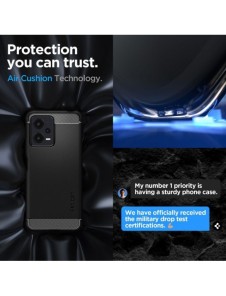 Spigen RUGGED ARMOR XIAOMI REDMI NOTE 12 5G / POCO X5 5G MATSVART