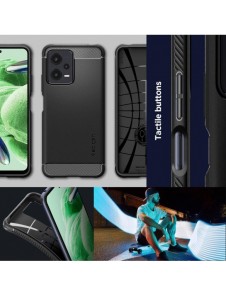 Spigen RUGGED ARMOR XIAOMI REDMI NOTE 12 5G / POCO X5 5G MATSVART