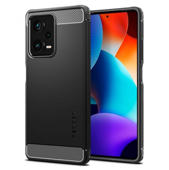 Spigen RUGGED ARMOR XIAOMI REDMI NOTE 12 PRO+ PLUS 5G MATSVART