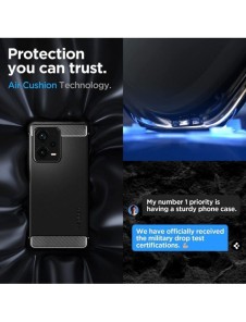 Spigen RUGGED ARMOR XIAOMI REDMI NOTE 12 PRO+ PLUS 5G MATSVART