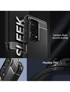 Spigen RUGGED ARMOR XIAOMI REDMI NOTE 12 PRO+ PLUS 5G MATSVART