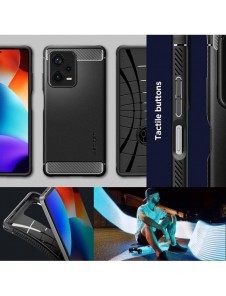 Spigen RUGGED ARMOR XIAOMI REDMI NOTE 12 PRO+ PLUS 5G MATSVART