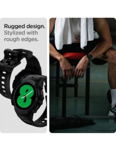 Spigen RUGGED ARMOR" PRO" GALAXY Watch 4/5 44MM CHARCOAL GREY