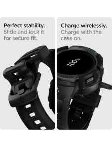 Spigen RUGGED ARMOR" PRO" GALAXY Watch 4/5 44MM CHARCOAL GREY