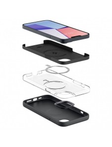 Spigen SILICONE FIT MAG MAGSAFE IPHONE 14 PLUS SVART