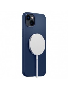 Spigen SILICONE FIT MAG MAGSAFE IPHONE 14 PLUS MARINBLÅ