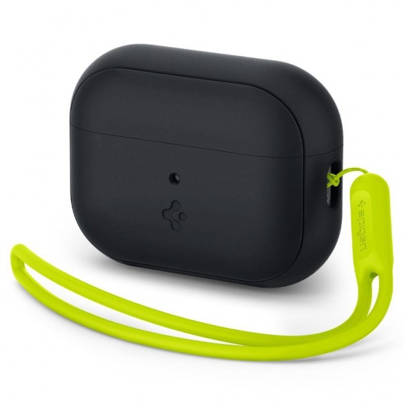 Spigen SILICONE FIT STRAP Apple AIRPODS PRO 1/2 SVART/FANTOMGRÖN